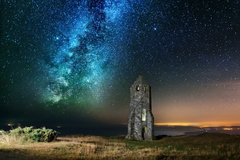 z2372 St Catherine's Oratory under Starlight - Blackgang to Compton inc Brighstone, Shorwell & West Wight