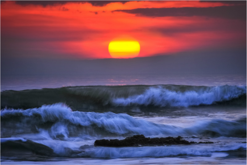 w051 Compton Bay Sunset Surf - The