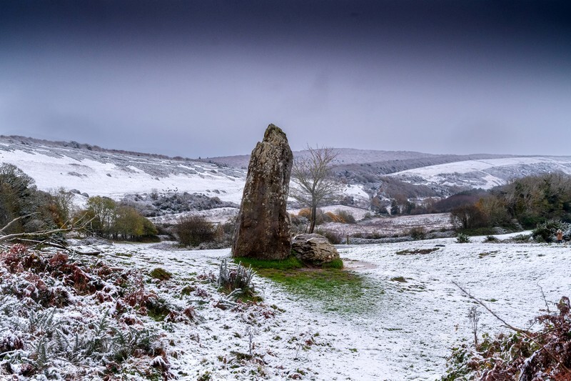 z4326 Snow Day, Mottistone Longstone - Blackgang to Compton inc Brighstone, Shorwell & West Wight