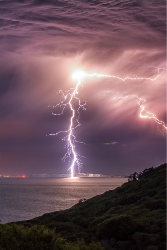 z2760 Dry Summer Storm off Compton Bay - The