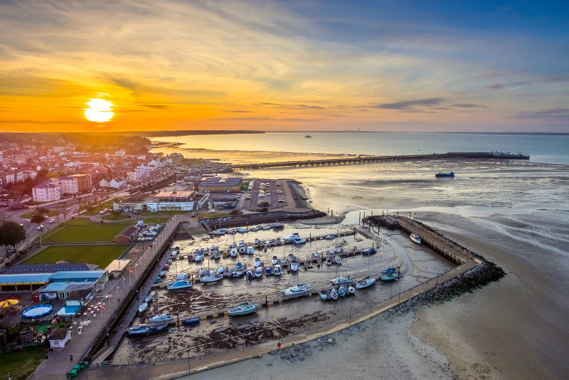z2885 Evening View over Ryde Harbour - 'Aerial Visions Photography' showing the beautiful IOW from the air