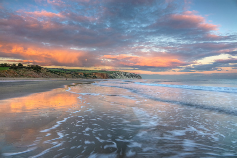 z2804 Yaverland and Culver at Sunset - Sandown, Shanklin, Luccombe and Wroxall