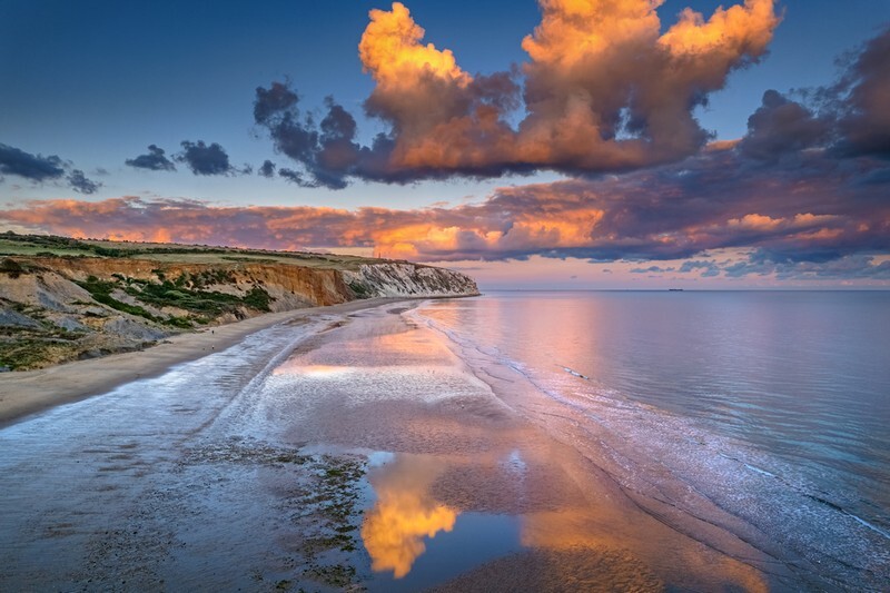 z4106 Evening Light, Yaverland and Culver - Sandown, Shanklin, Luccombe and Wroxall