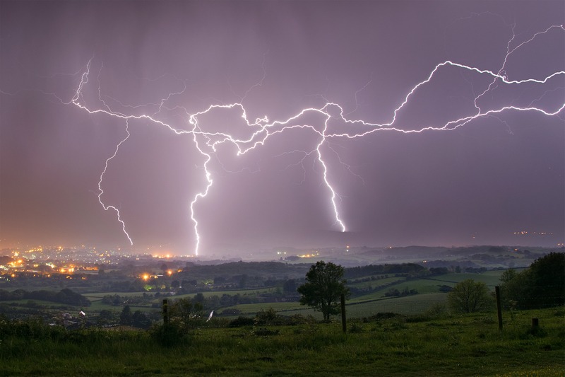 z2401 Lightning Strikes over Sandown Bay - The