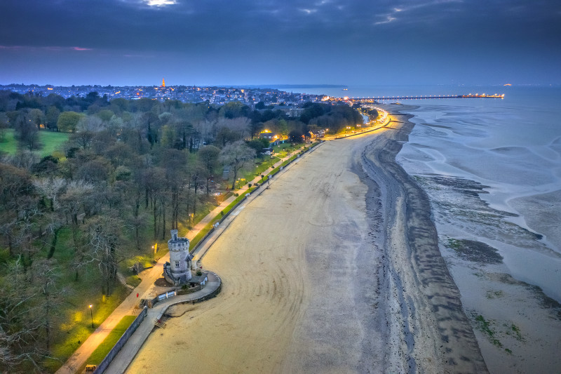 z3402 Appley Tower at Dusk - 'Aerial Visions Photography' showing the beautiful IOW from the air