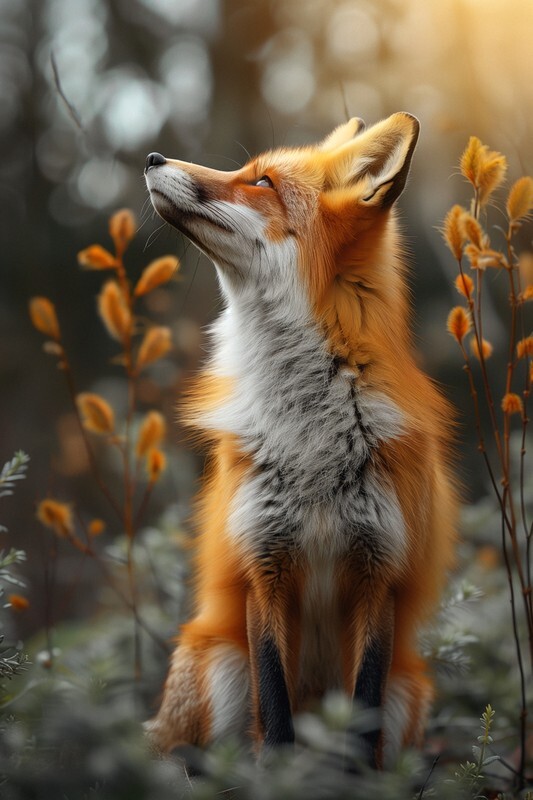 pr119 Daydreaming Fox in the Woods - Latest Photorealism images