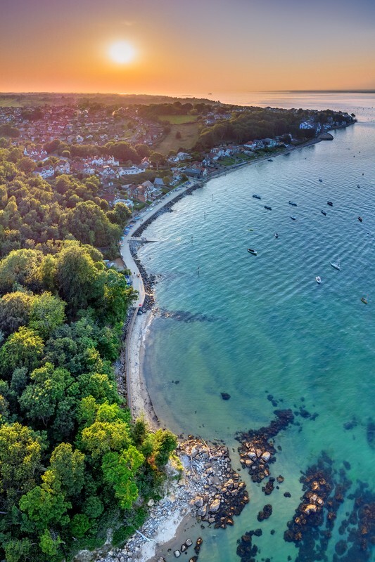 z3917 The Setting Sun, Seagrove Bay - Seaview to Bembridge, Whitecliff Bay and Brading