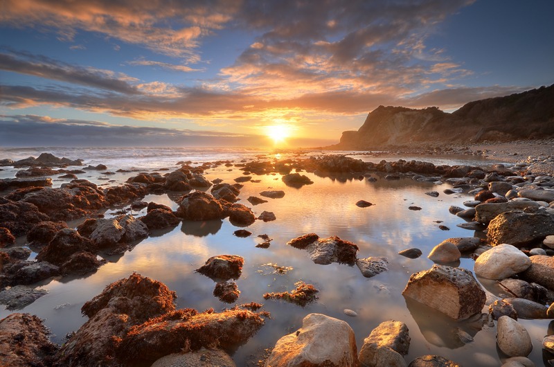 z2321 Woody Bay at Sunset - Ventnor to St Catherine's inc Bonchurch, Whitwell & the Undercliff