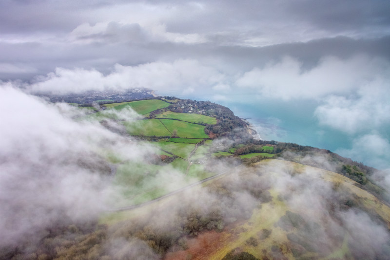z2990 Above the Clouds, Ventnor and beyond - 'Aerial Visions Photography' showing the beautiful IOW from the air