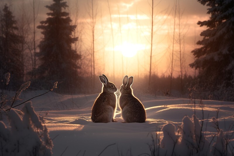 pr060 A Cold Winter Sunset - Photorealism Gallery