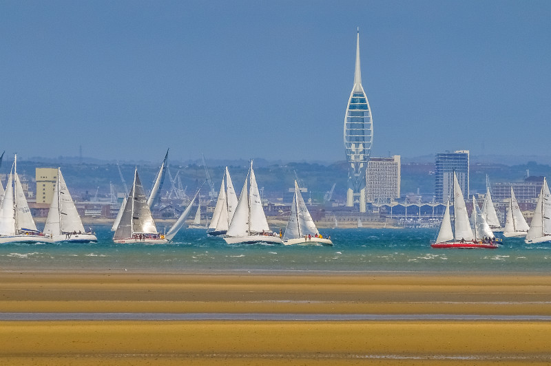 z3154 Round the Island Race through the Solent - Seaview to Bembridge, Whitecliff Bay and Brading