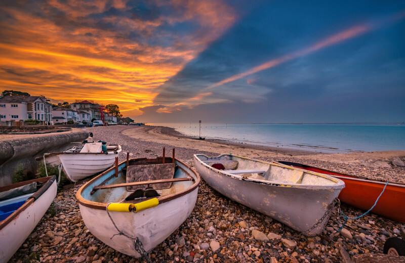 z3669 Seaview Sunset - Seaview to Bembridge, Whitecliff Bay and Brading
