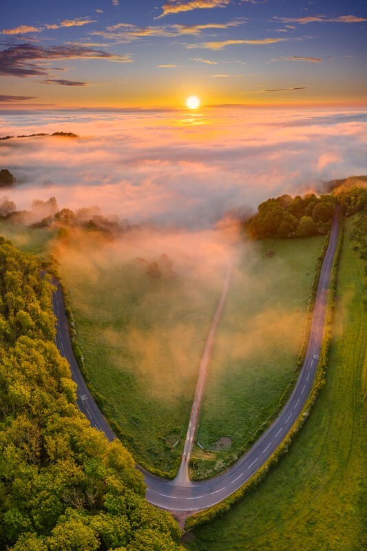z3793 Sunrise Fog, Luccombe - Sandown, Shanklin, Luccombe and Wroxall