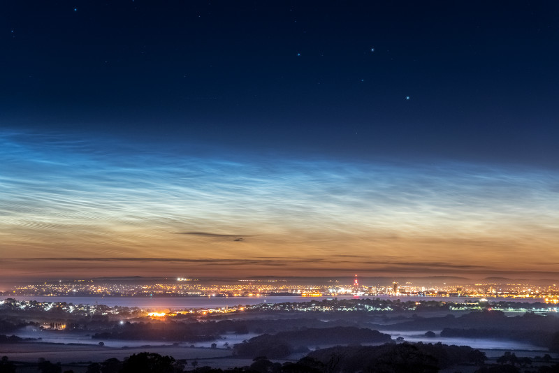 z2932 Noctilucent Clouds overlooking Ashey - East Cowes to Ryde inc Haventstreet, Ashey, Wooton & Binstead