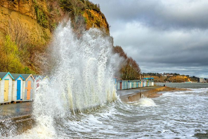 z3588 Springtime Surf, Shanklin beach - Sandown, Shanklin, Luccombe and Wroxall