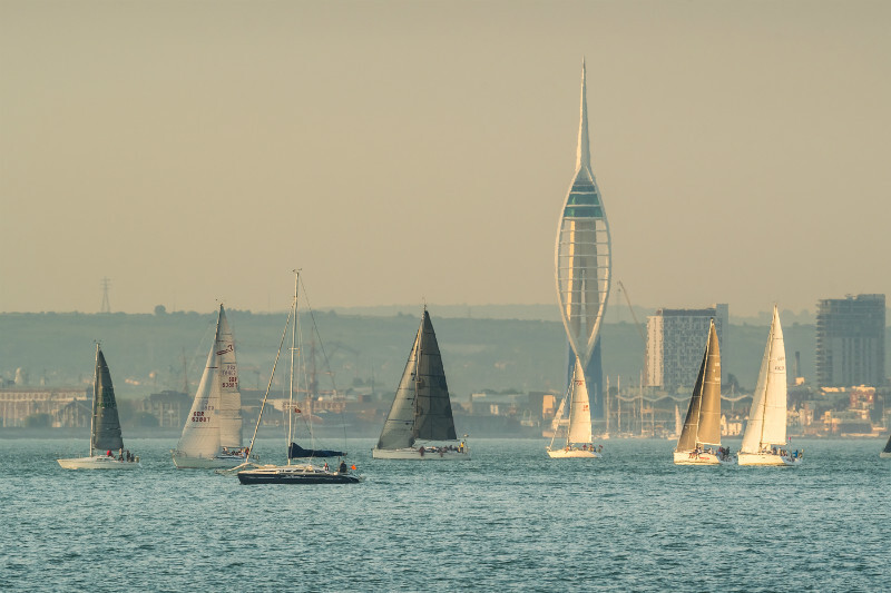z3457 Round the Island Race through the Solent - East Cowes to Ryde inc Haventstreet, Ashey, Wooton & Binstead