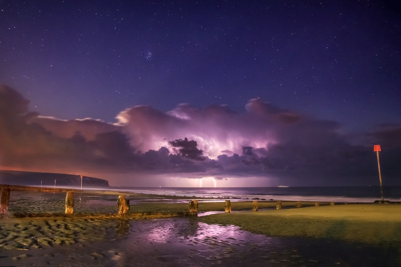 z2557 Storm Reflections, Sandown Beach - The