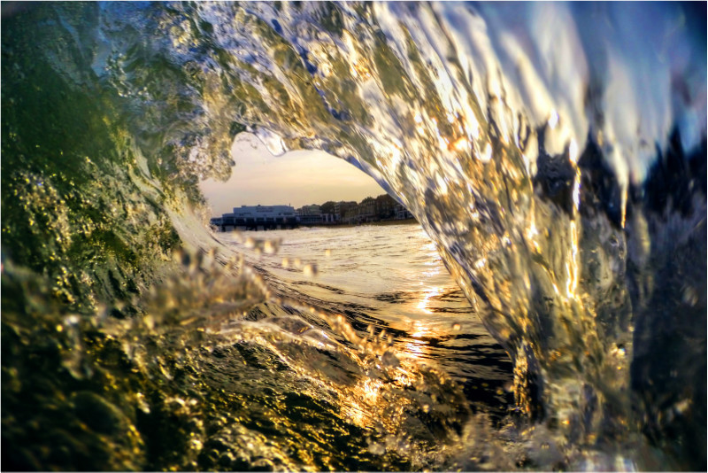 w037 Glassy Hollow Wave, Sandown Bay - The