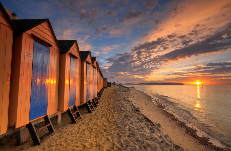 z1888 Beach Huts, Shanklin Chine - Sandown, Shanklin, Luccombe and Wroxall