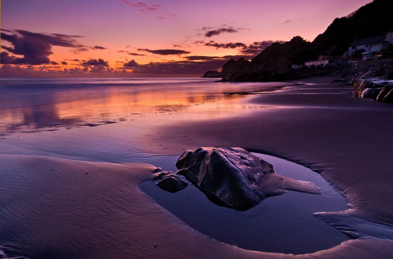 z2031 Steephill Cove at Dusk - Ventnor to St Catherine's inc Bonchurch, Whitwell & the Undercliff