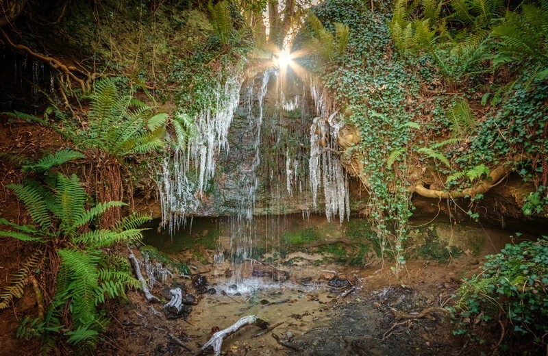 z3734 Frozen Fall near Niton - The Inner Island inc Newport & Godshill