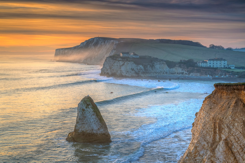 z3284 Sunset Surf, Freshwater bay - Freshwater Bay to Colwell Bay inc the Needles