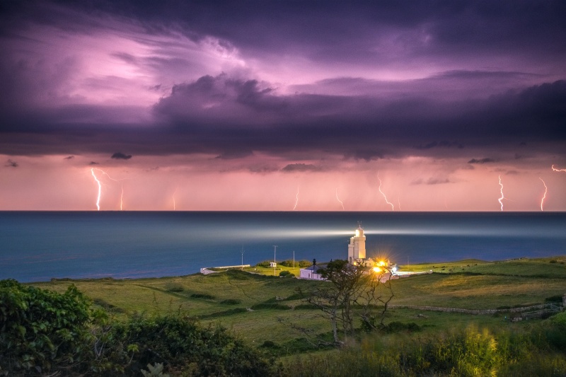 z2732 Evening Storm, St Catherine's Lighthouse - Ventnor to St Catherine's inc Bonchurch, Whitwell & the Undercliff