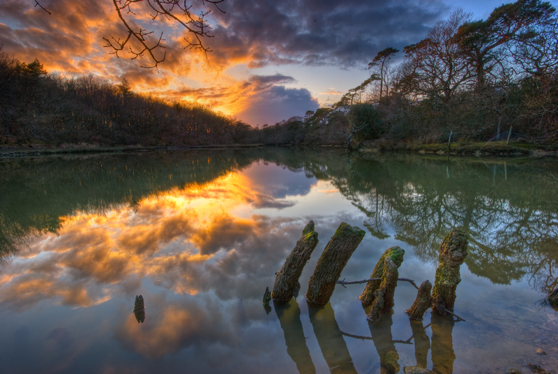 z1777 Evening Reflections, Newtown Creek - Yarmouth to West Cowes inc Newtown