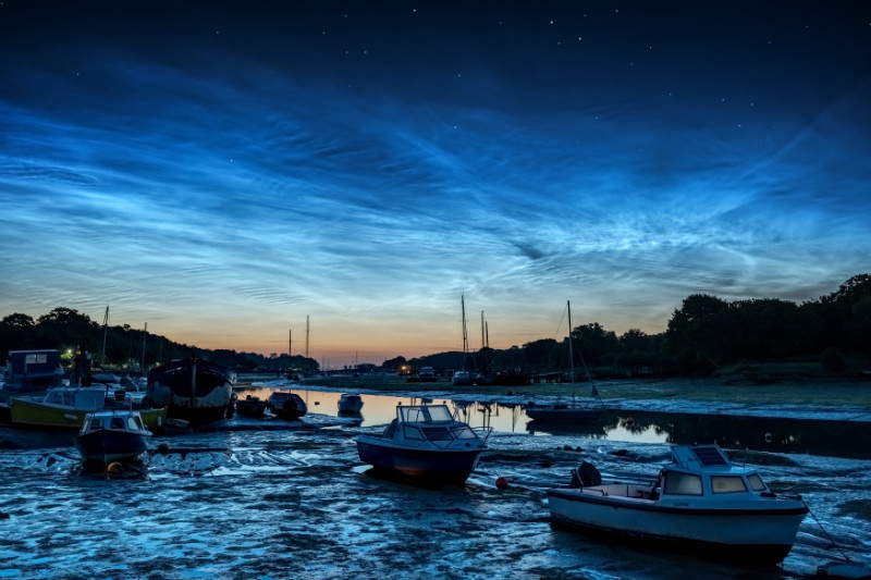 z3225 Noctilucent Clouds over Wootton creek - East Cowes to Ryde inc Haventstreet, Ashey, Wooton & Binstead