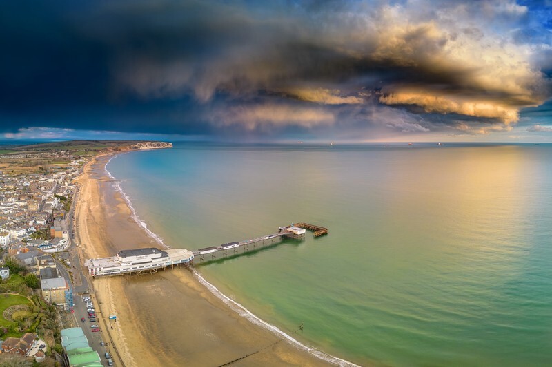 z4362 Stormy Skies over Sandown Bay - Sandown, Shanklin, Luccombe and Wroxall