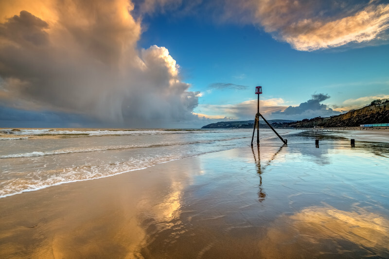 z3608 Low Tide Reflections, Sandown Bay - Sandown, Shanklin, Luccombe and Wroxall
