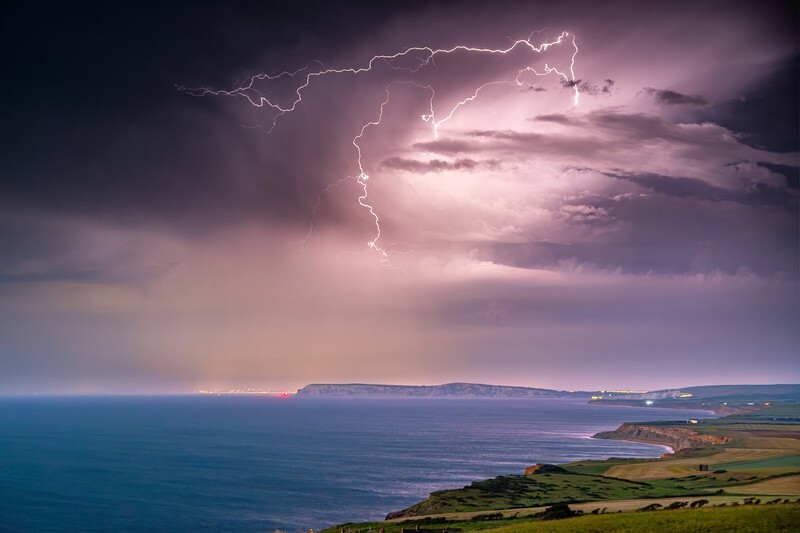z4435 Summer Storm overlooking West Wight - Latest images