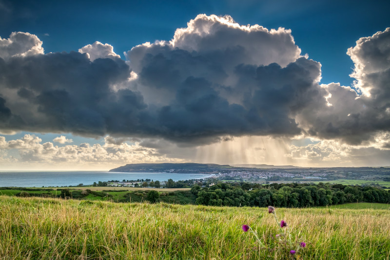z3368 Afternoon Showers Sandown Bay - Sandown, Shanklin, Luccombe and Wroxall