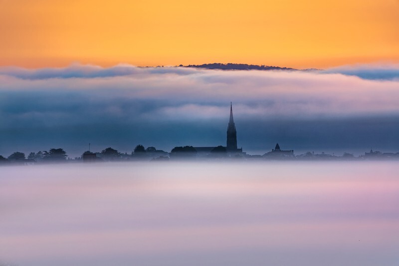z4288 Morning Fog over Ryde - East Cowes to Ryde inc Haventstreet, Ashey, Wooton & Binstead
