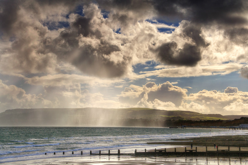 z2176 Evevning Shower, Sandown Bay - Sandown, Shanklin, Luccombe and Wroxall