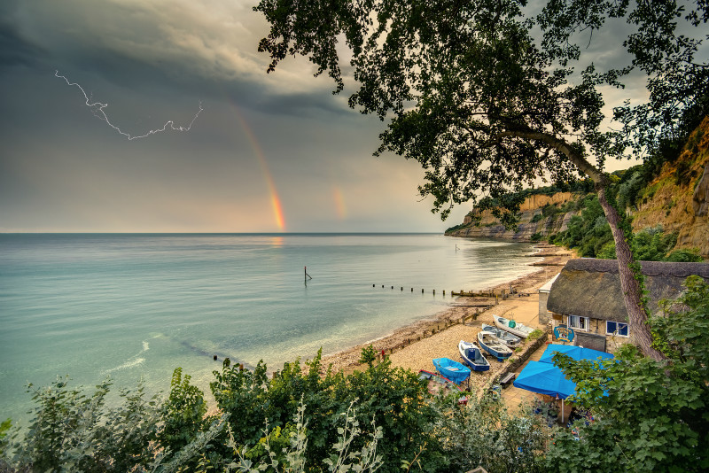 z3255 Channel Storm, Fishermans Beach, Shanklin - Sandown, Shanklin, Luccombe and Wroxall