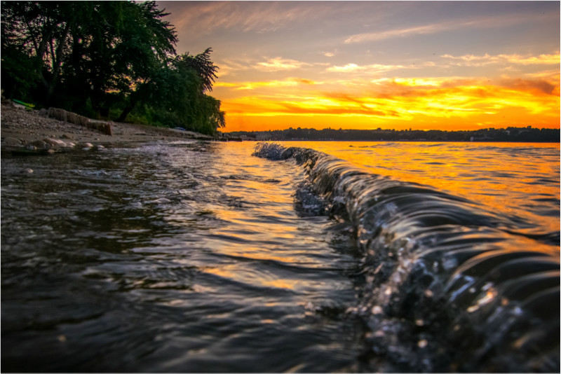 w050 Sunset Ripples, Bembridge - The