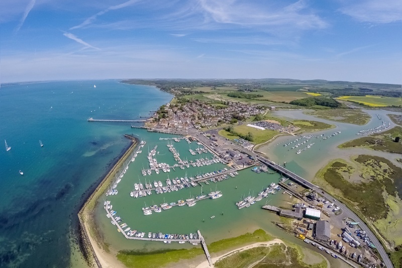 z2724 Yarmouth Harbour and Beyond - 'Aerial Visions Photography' showing the beautiful IOW from the air