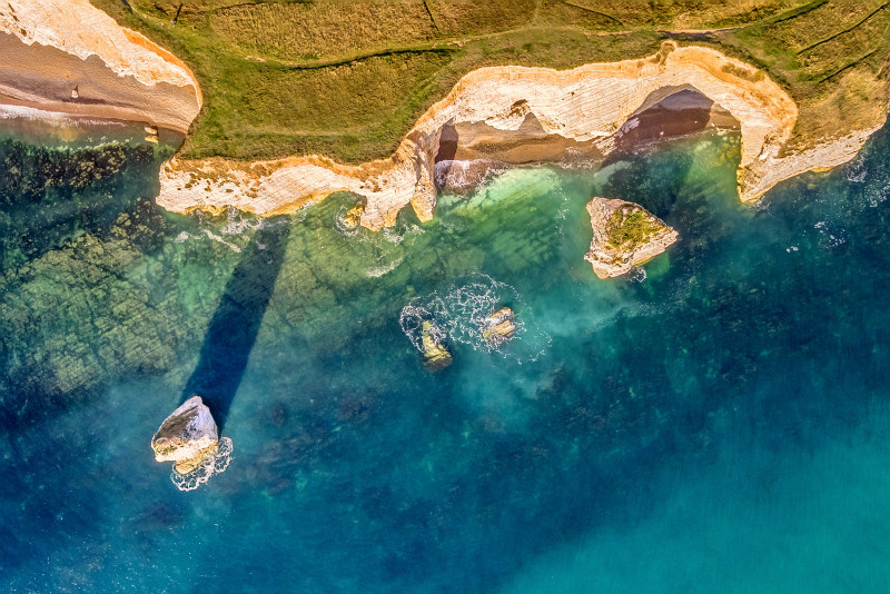 z3322 Mermaid and Stag Rock Freshwater Bay - 'Aerial Visions Photography' showing the beautiful IOW from the air