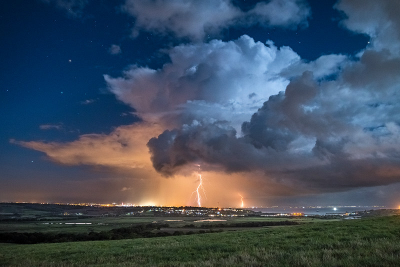 z2970 Distant Storm from Culver Down - The