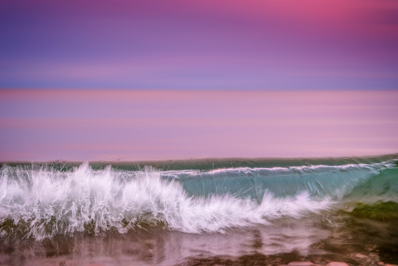 z3107 Purple Sunset Wave, Sandown bay - The