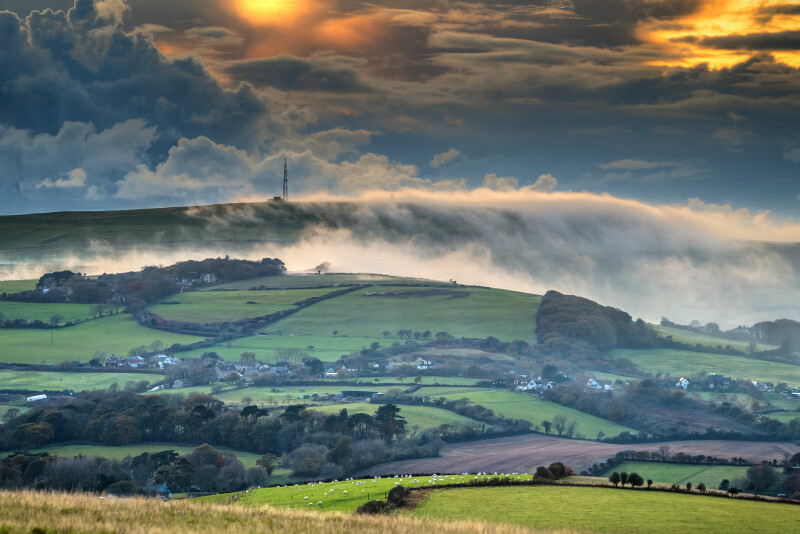z3542 Rolling Fog St Catherine's Down - Ventnor to St Catherine's inc Bonchurch, Whitwell & the Undercliff