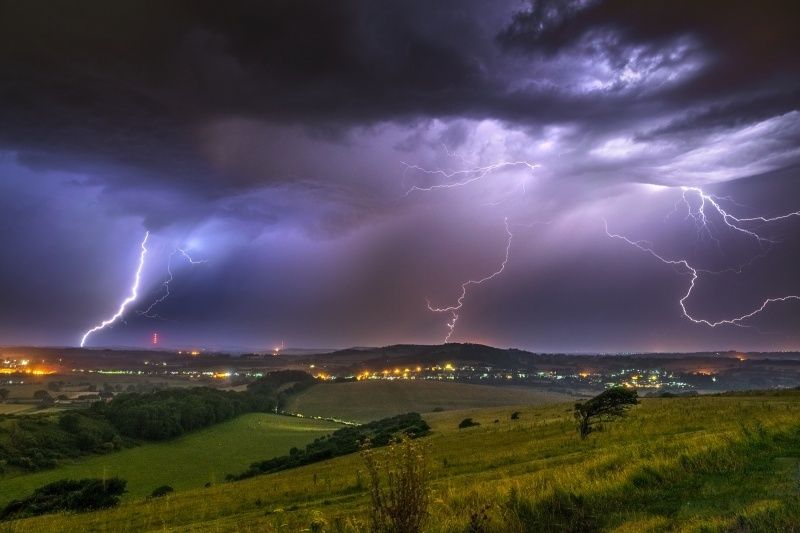z2664 Summer Storm over Brading Down - The