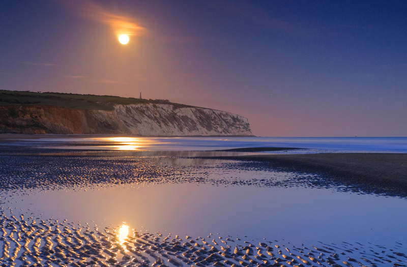 z1959 Moonlit Culver at Dusk - Sandown, Shanklin, Luccombe and Wroxall