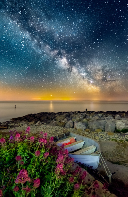 z3649 Summer Valerian under the Milky Way at Niton - Ventnor to St Catherine's inc Bonchurch, Whitwell & the Undercliff