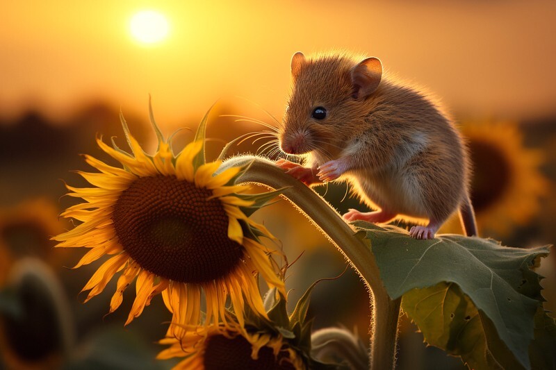 pr013 Evening Meal for a Harvest Mouse - Photorealism Gallery