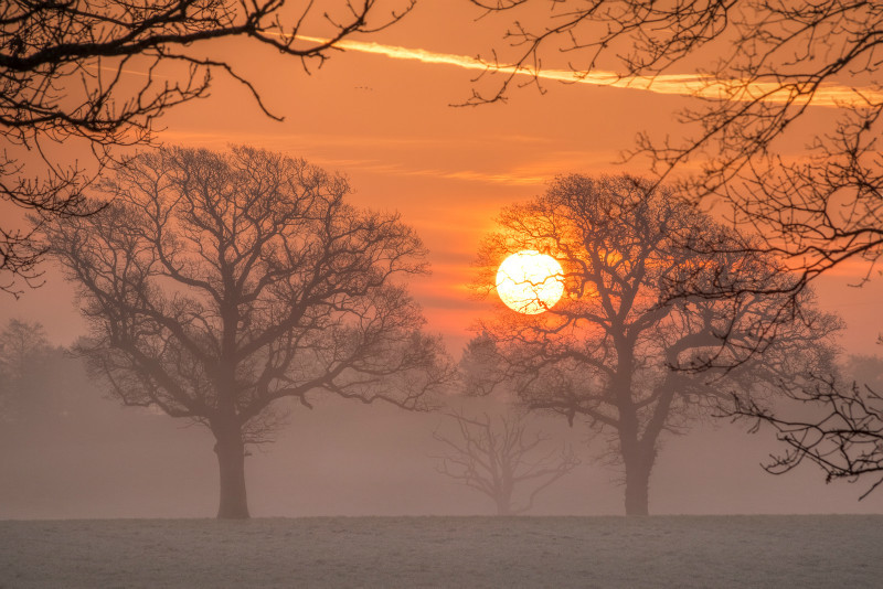 z2998 Winter Sunrise, Nunwell - East Cowes to Ryde inc Haventstreet, Ashey, Wooton & Binstead