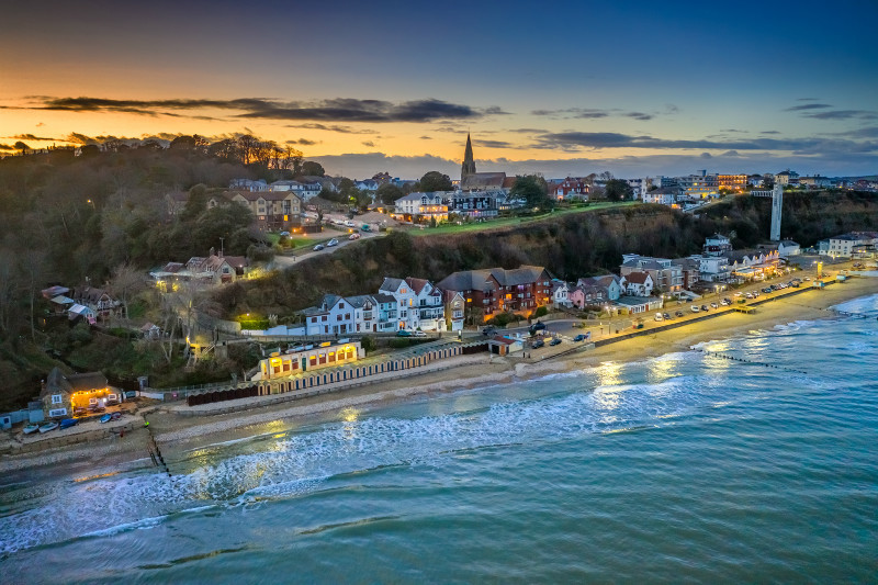 z3382 Shanklin Beach at Dusk - Sandown, Shanklin, Luccombe and Wroxall