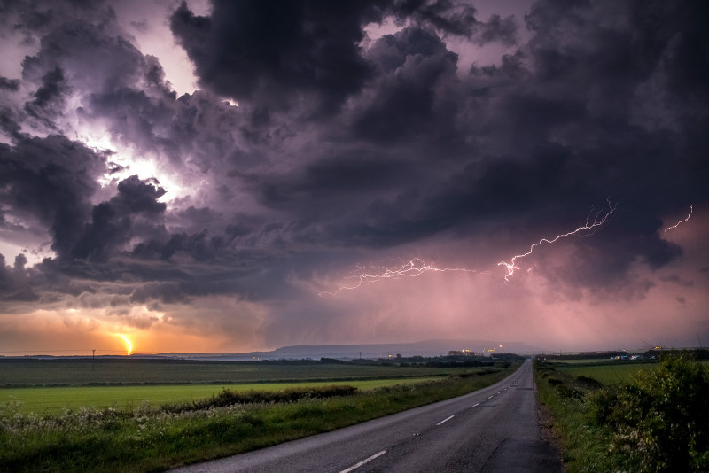z3221 Stormscape over St Catherines Down - The