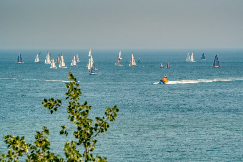 z3449 Round the Island Race, Sandown Bay - Sandown, Shanklin, Luccombe and Wroxall